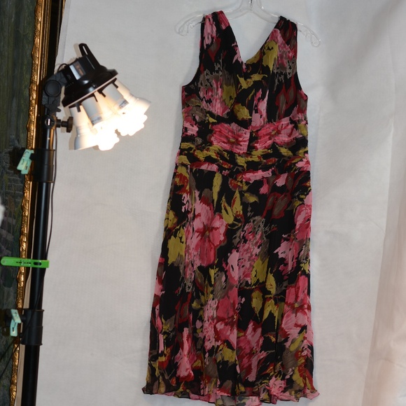 100% Silk Coldwater Creek Dress SZ 16 NWOT - Picture 2 of 8